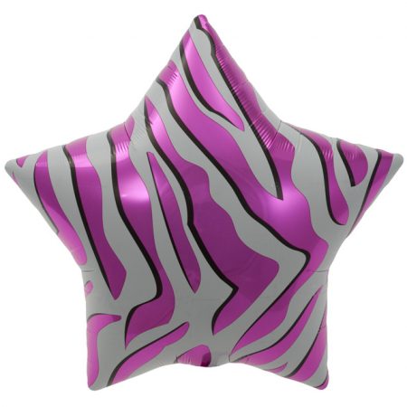 Etoile Pink Zebra Stripes Star 22" D4-01