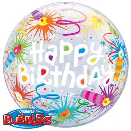 Bubble 22 16658 Birthday Lit Candles *1b