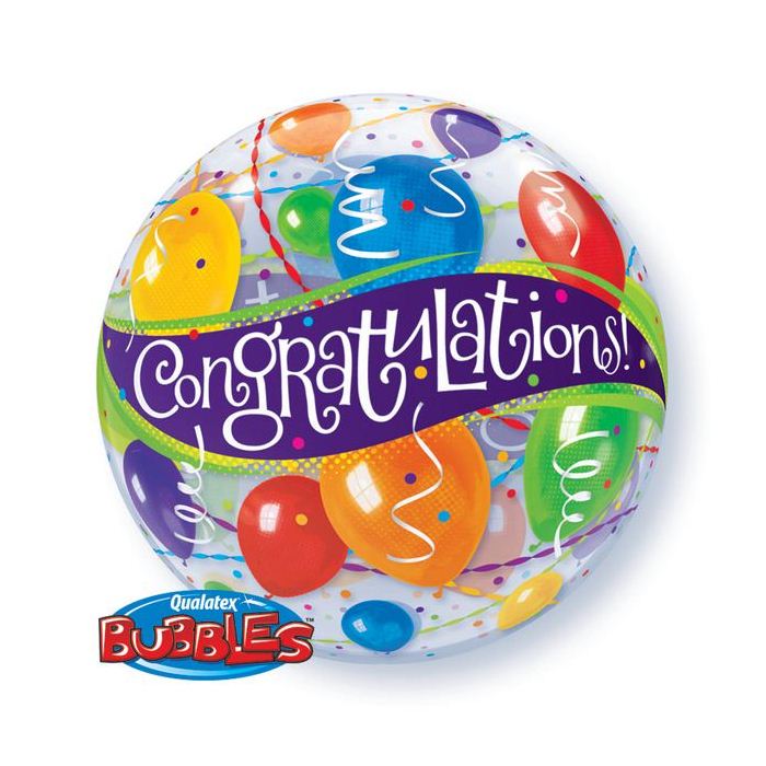 Bubble 22″ 27564 Congratulations Balloons *1b