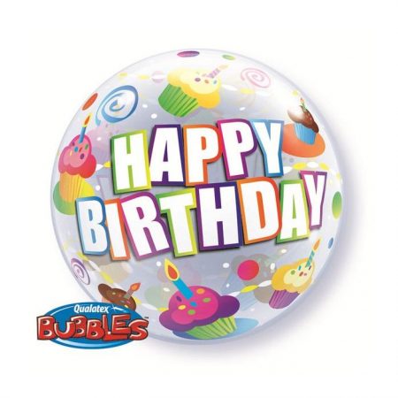 Bubble 22 Birthday Colourful Cupcakes * 1b