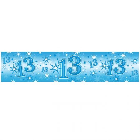 Foil Banner 45565 Age 13 Blue Sparkle *1ct