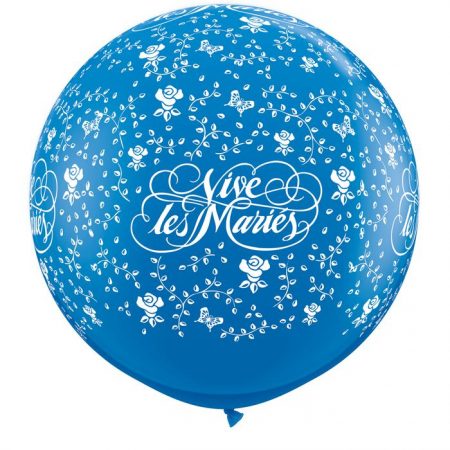 I3′ 46150 Vive les Mariés Fleurs Bleu *1b
