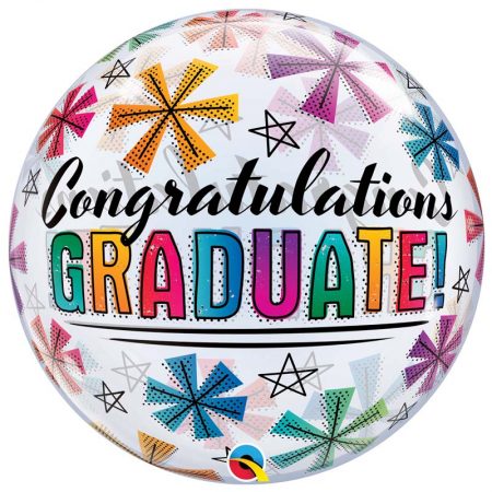 Bubble 22" 47364 Congratulations Graduate & Stars *1b