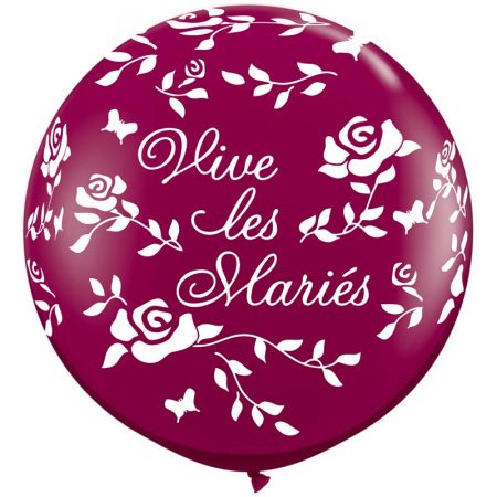 I3' 47597BDX Vive Les Mariés Roses Sparkling Burgundy *2b