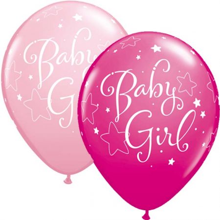 11 Baby Girl Stars Pink & Wild Berry (25 ct)