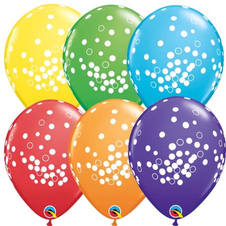 I11″ 52964 Bright Rainbow Confetti Dots *25b