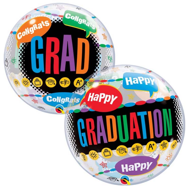Bubble 22" 55800 Happy Graduation Congrats Grad *1b