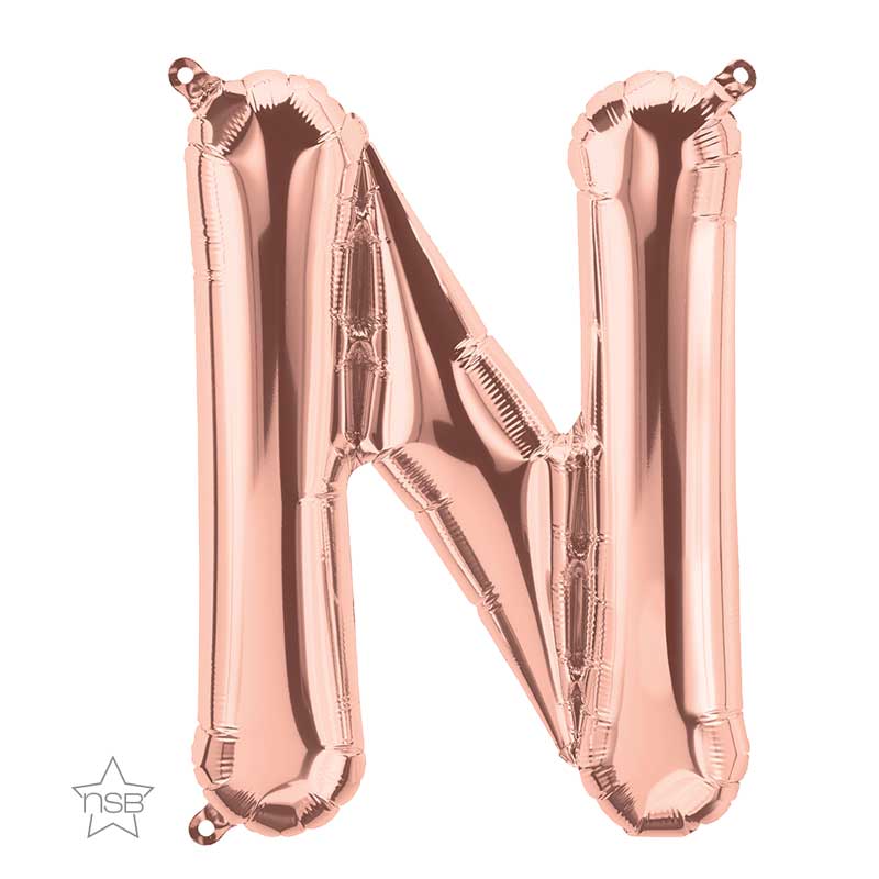 Lettre N Rose Gold 16 - Northstar Balloons - Abc PMS