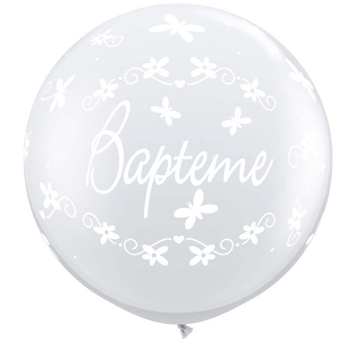 Ballons latex blanc perlé