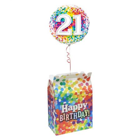 Birthday Rainbow Confetti Balloon Box 38*23.2*38.5cm *10pcs
