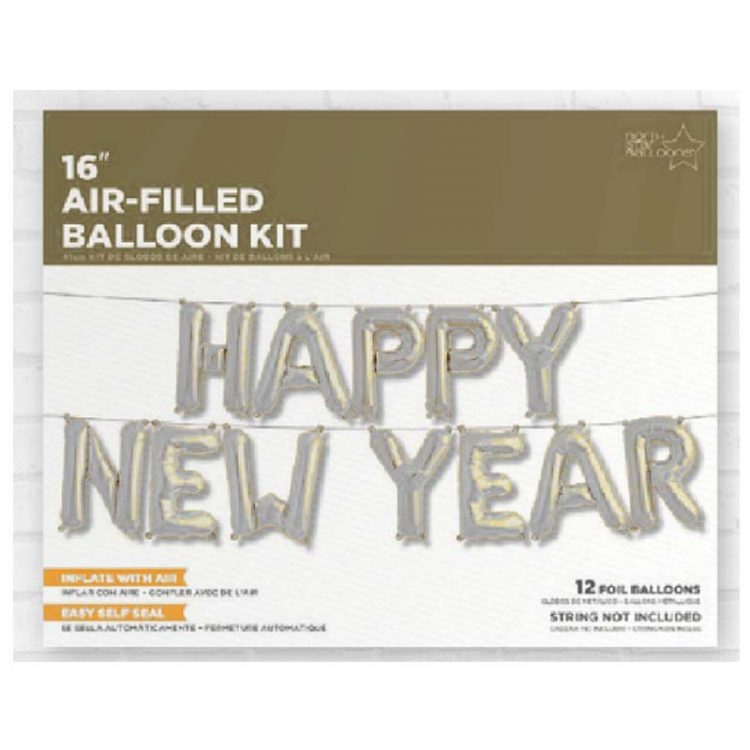HAPPY NEW YEAR KIT SILVER 16'' F3-01
