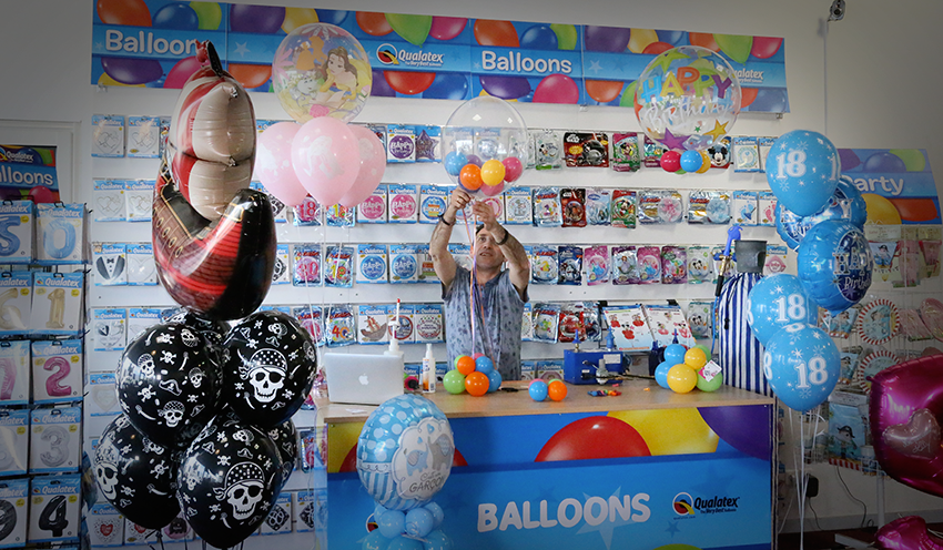 Implantation QBB - Mur de ballons - magasin 