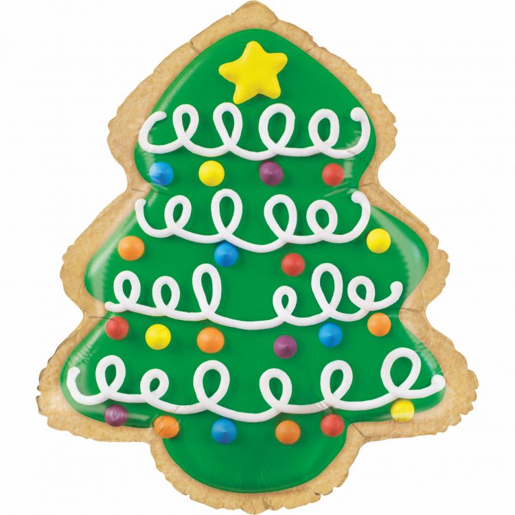 Ballon Aluminium 25″ Christmas Tree Cookie – Grabo