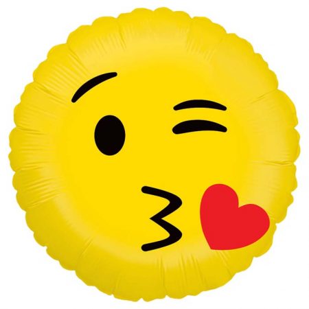 Ballon Aluminium 18″ Emoji Kiss – Grabo