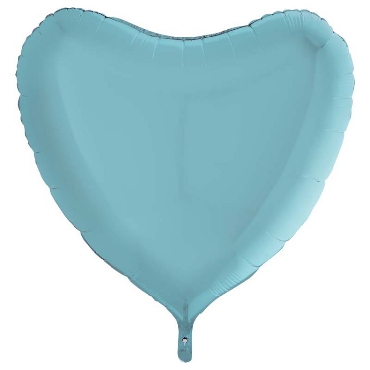 Ballon Aluminium 18″ Cœur Pastel Bleu – Grabo