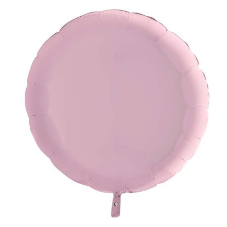 Ballon Aluminium 18″ Rond Pastel Rose – Grabo
