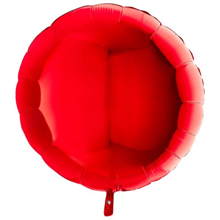 Ballon Aluminium 18″ Rond Rouge – Grabo