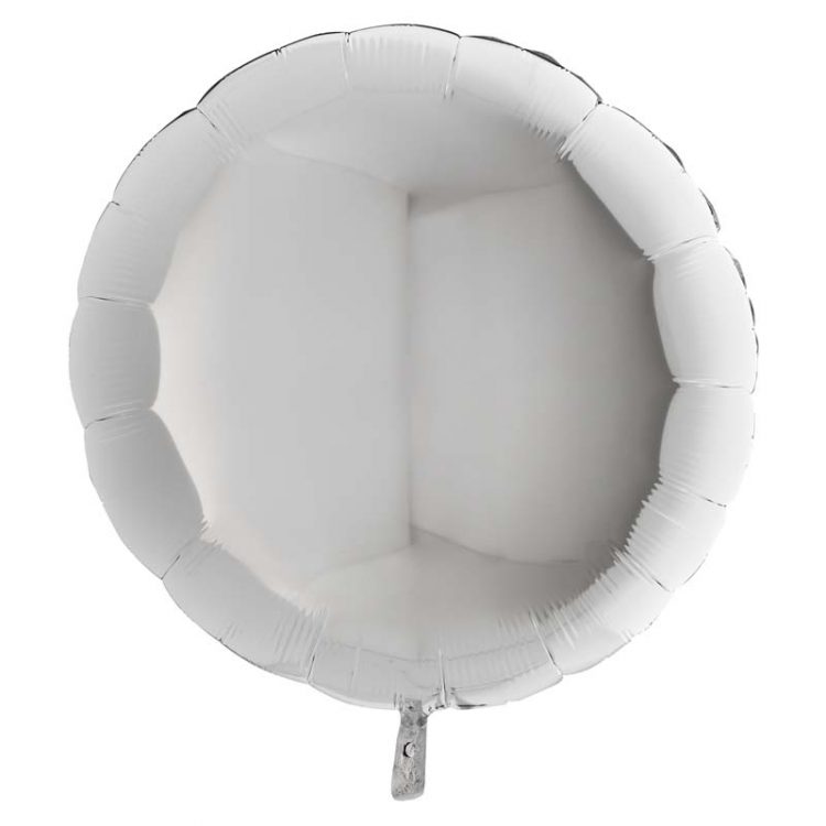 Ballon Aluminium 18″ Rond Argent – Grabo