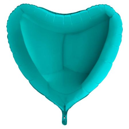 Ballon Aluminium 18″ Cœur Turquoise Tiffany – Grabo