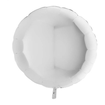 Ballon Aluminium 18″ Rond Blanc / Emballé – Grabo