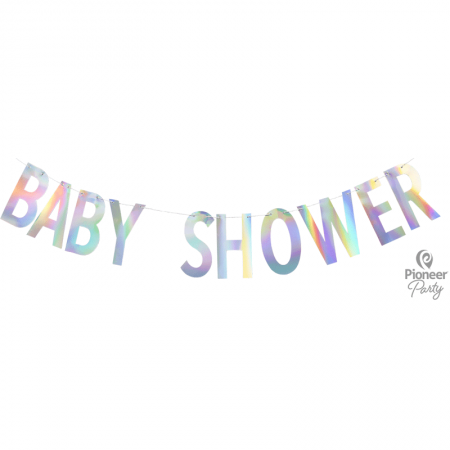 Banner Baby Shower Iridescent