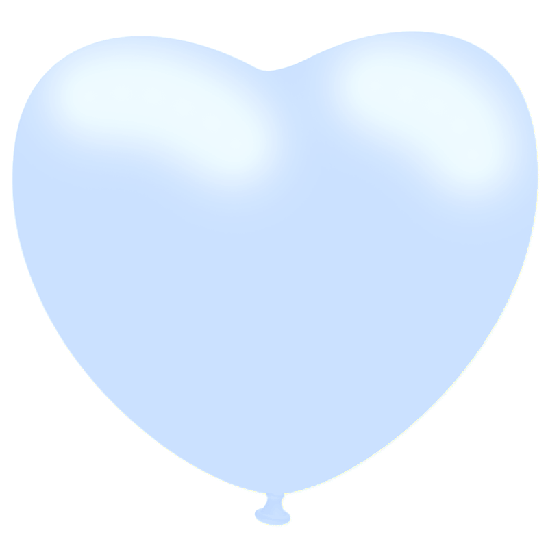 Maxi Ballon 60 Cœur Bleu Ciel - Abc PMS