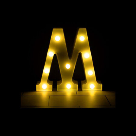 Lettre M Lumineuse LED - Borosino