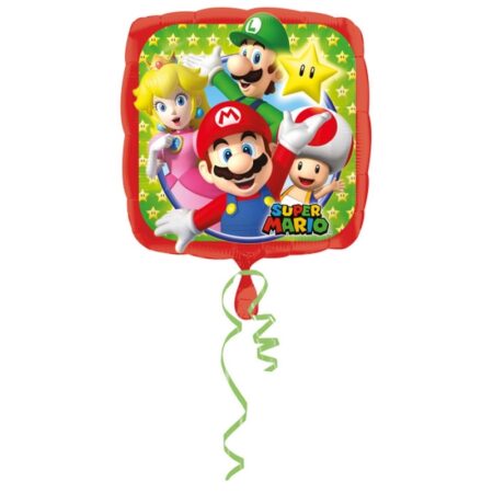 Ballon Aluminium Carré Mario Bros