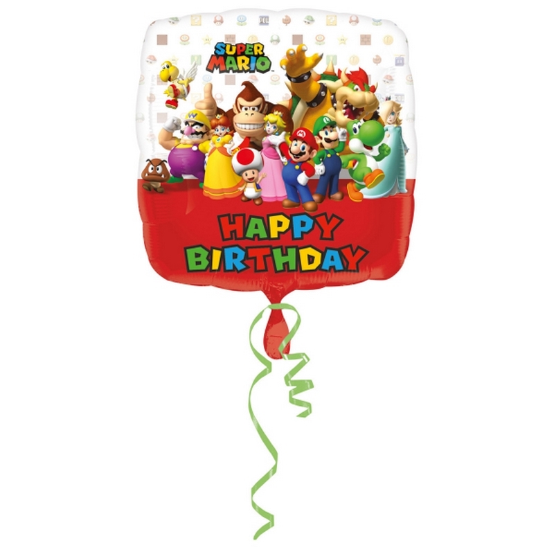 Ballon Aluminium Anniversaire Mario Bros 17 Amscan - ABC