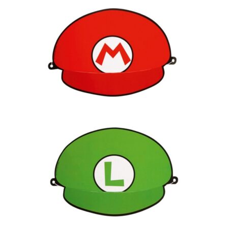 Masques Chapeaux Mario & Luigi