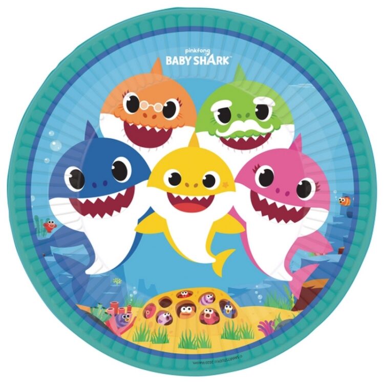 Assiettes Rondes Baby Shark