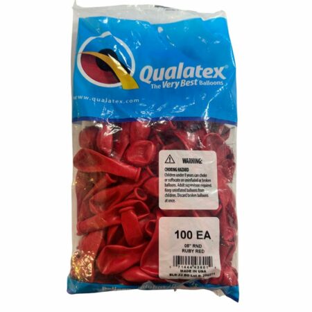 DÉMARQUE : Ballons Latex Jewel Ruby Red 5" Qualatex - Fin de série