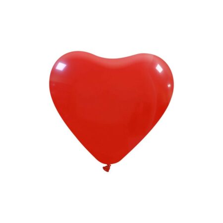 100 Ballons 8" Coeur Rouge - Cattex