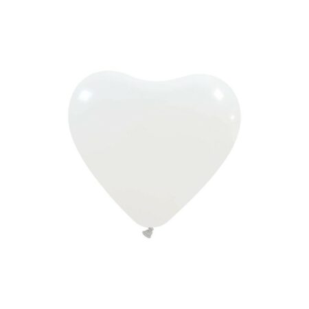 100 Ballons 8" Coeur Blanc - Cattex