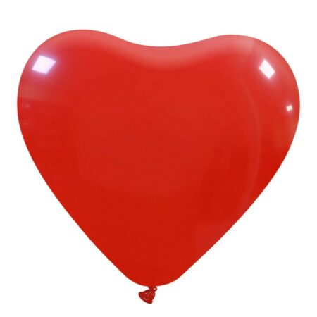 100 Ballons 12" Coeur Rouge - Cattex