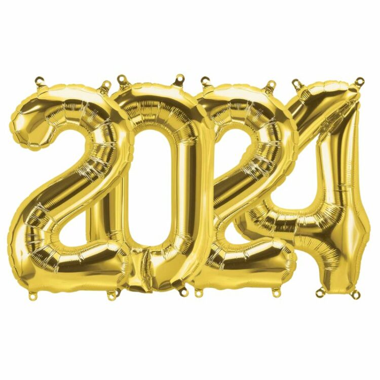 Kit Alu "2024" Or 16" - Northstar Balloons