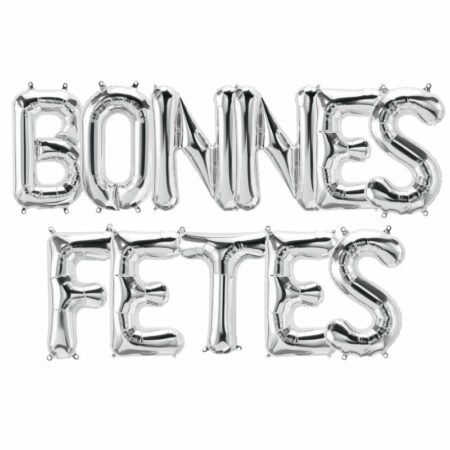 Kit Alu "Bonnes Fêtes" Argent 34" - Northstar Balloons