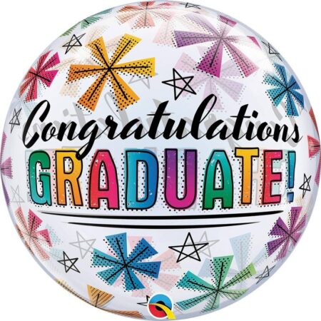 Bubble 22" "Congratulations Graduate" Multicolore - Qualatex
