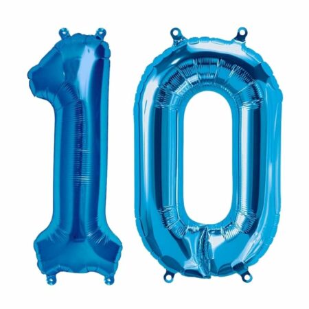 Kit Alu "10" Bleu 34" - Northstar Balloons