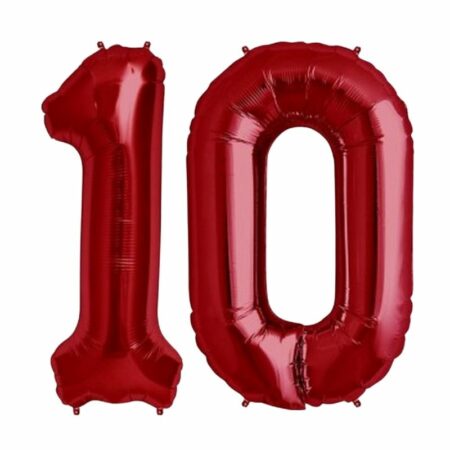 Kit Alu "10" Rouge 34" - Northstar Balloons