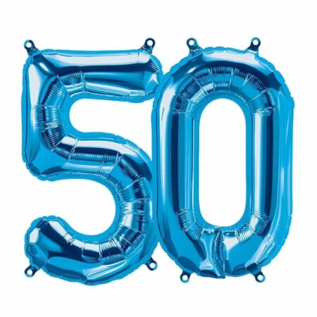 Kit Alu "50" Bleu 34" - Northstar Balloons