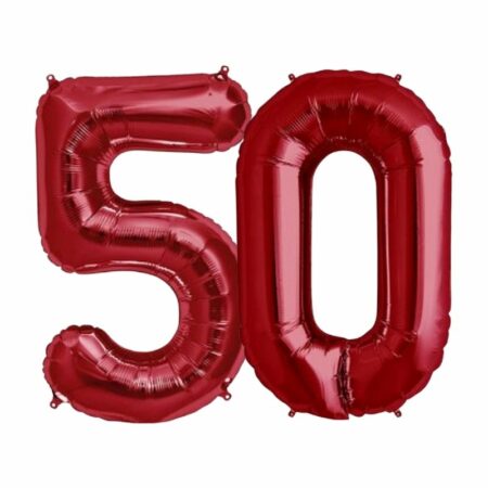 Kit Alu "50" Rouge 34" - Northstar Balloons