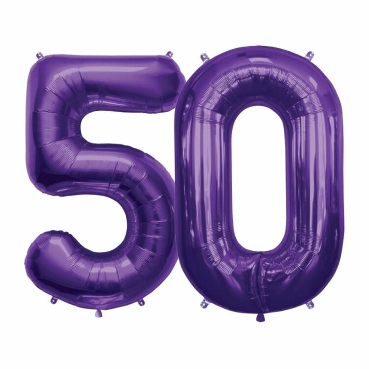 Kit Alu "50" Violet 34" - Northstar Balloons