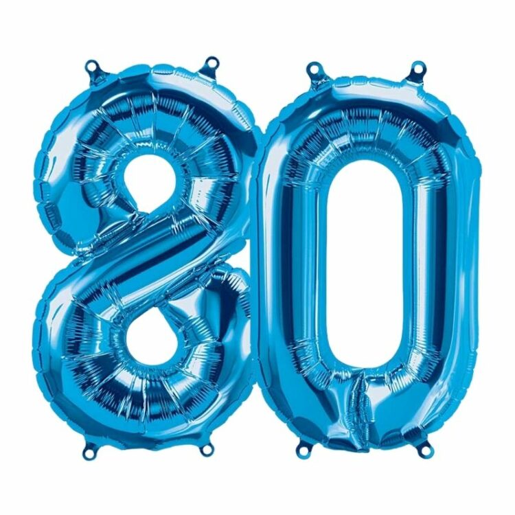 Kit Alu "80" Bleu 34" - Northstar Balloons