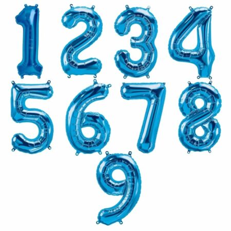 Kit Alu Série Chiffre 1 A 9 Bleu 34" - Northstar Balloons