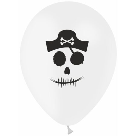 50 ballons Latex Pirate Impression 1 Face 5" - Ballonrama