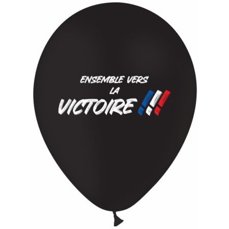 25 Ballons Latex HG95 Jeux France Noir Impression 1 Face - PMS