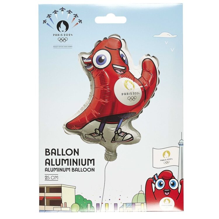 Ballon Aluminium Forme Mascotte 10" (25cm) Paris 2024