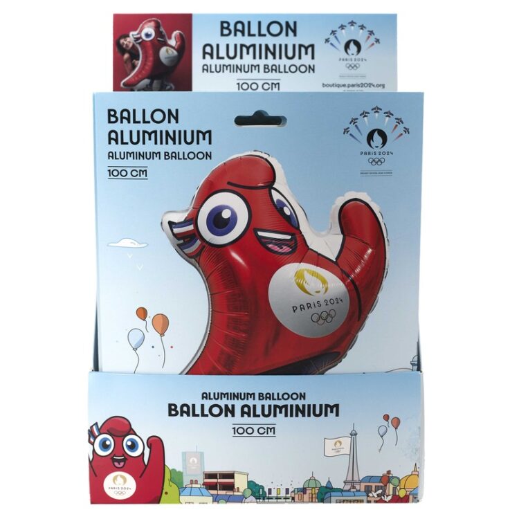 Ballon Aluminium Forme Mascotte 40" (100cm) Paris 2024