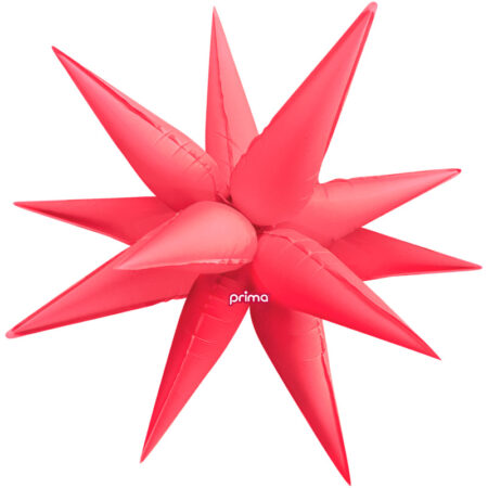 1 Ballon Starburst Electric Coral